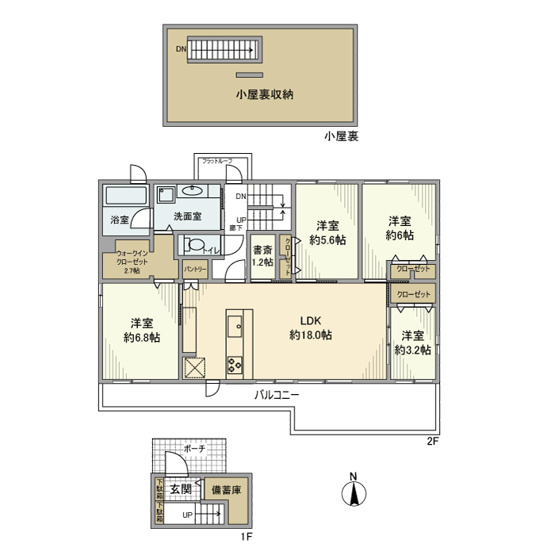 【間取り】 | 久我山戸建2階-定期借家2年-