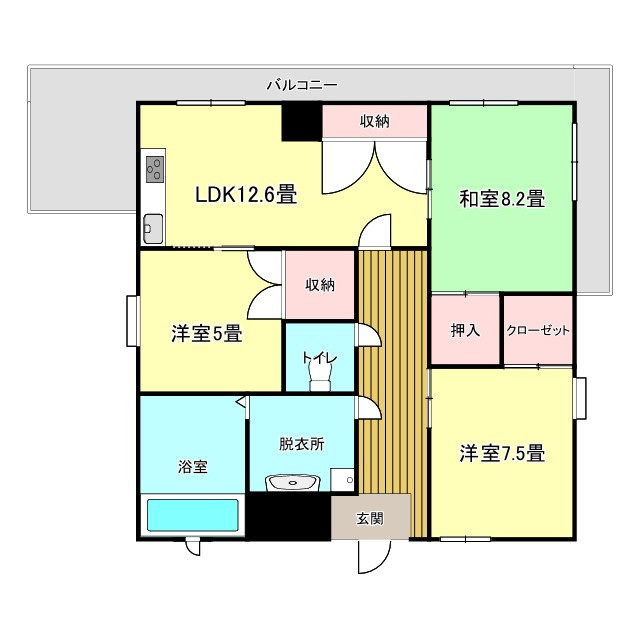 辰巳町セピア館の間取り