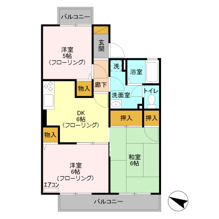 グランディール富士 Ⅰの間取り