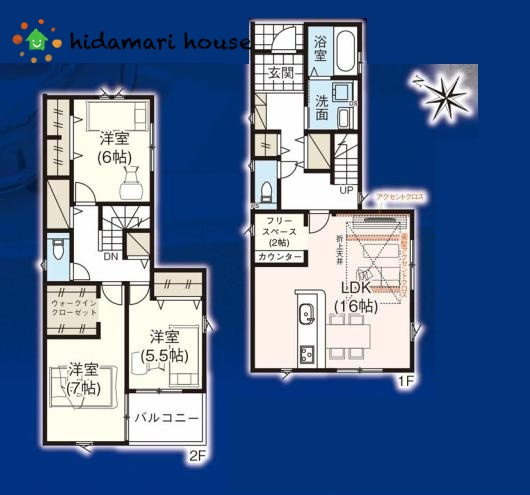 上尾市上32期　新築戸建　グラファーレ01の間取り