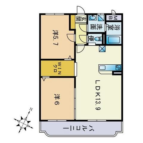 ユーミーリエゾンB棟の間取り|※図面と現況が異なる場合は現況を優先します。