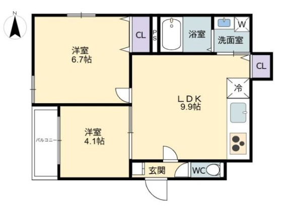 【間取り】 | RIVER　CITY　西川原