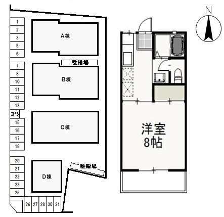 【間取り】 | クライン・ブリュッケA