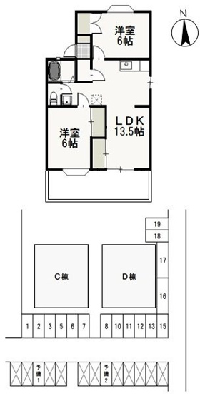 【間取り】 | ファミーユ・ビボ　D