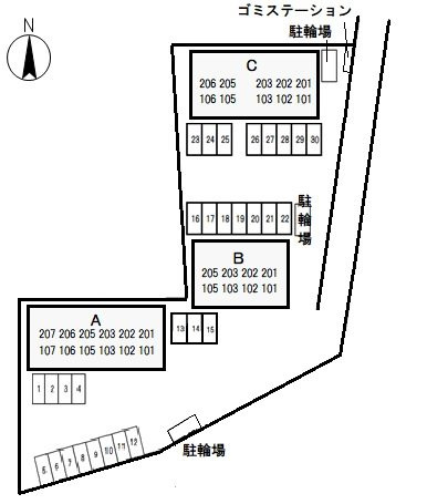 【駐車場】 | コスモス・インハイツA