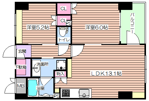 【間取り】 | シティエール東梅田