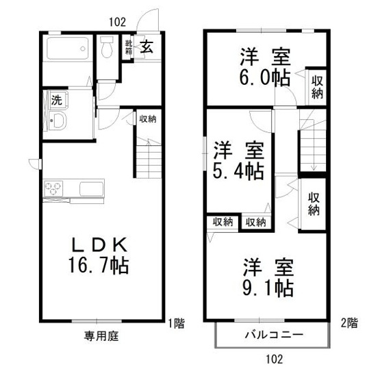 【間取り】 | 関戸建てⅠ