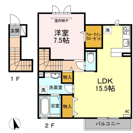 【間取り】 | ヴィエント　Ⅱ棟