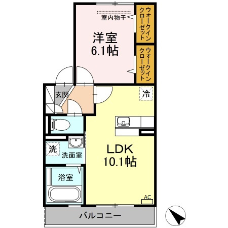 【間取り】 | ゴールドウイング　A棟