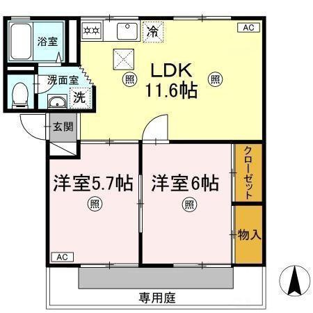 【間取り】 | ノーブル清水　C棟