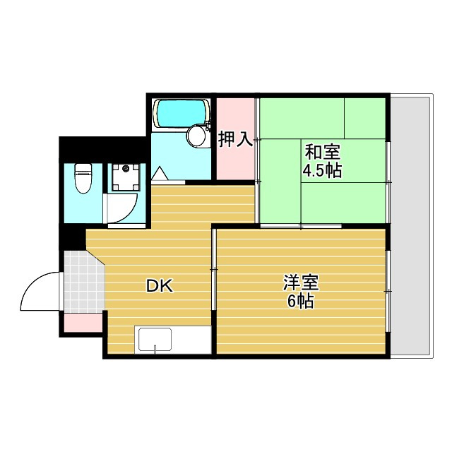 サンハイツ大阪屋の間取り