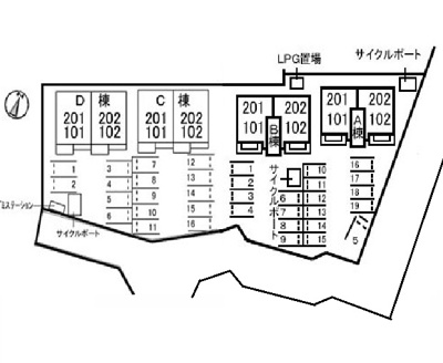 【駐車場】 | ガーデンクレス　D棟