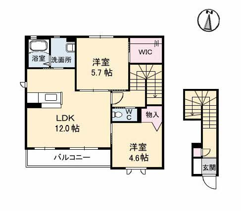 【間取り】 | シャーメゾンつばき　3番館