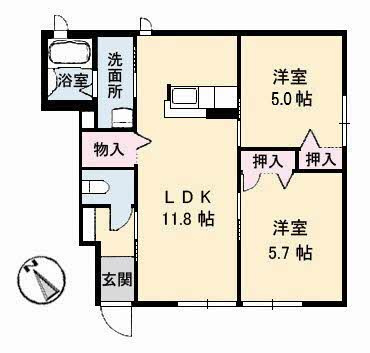 【間取り】 | ピナクル・国富　１番館