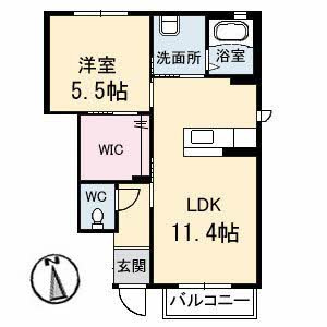 【間取り】 | ラ・ヴィータ国富　参番館