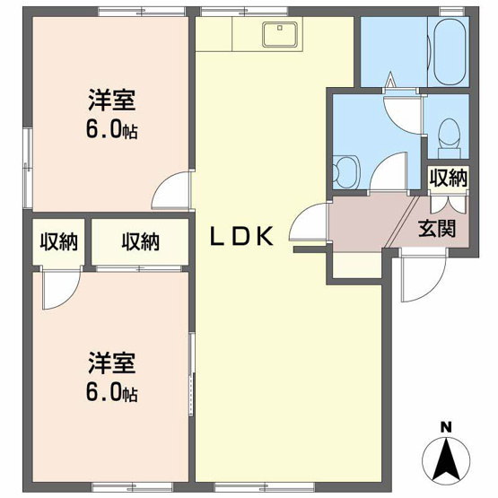 【間取り】 | レジデンス原尾島　A棟