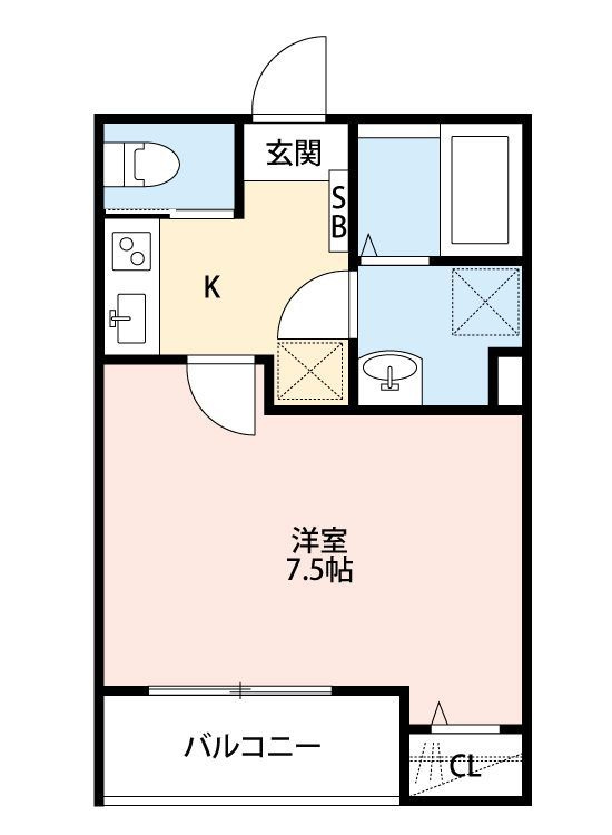 T.A川崎市高津区下作延2丁目の間取り|間取りです。