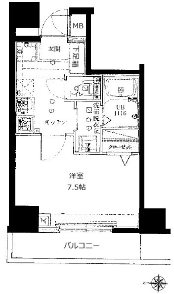 ライジングプレイス両国二番館の間取り