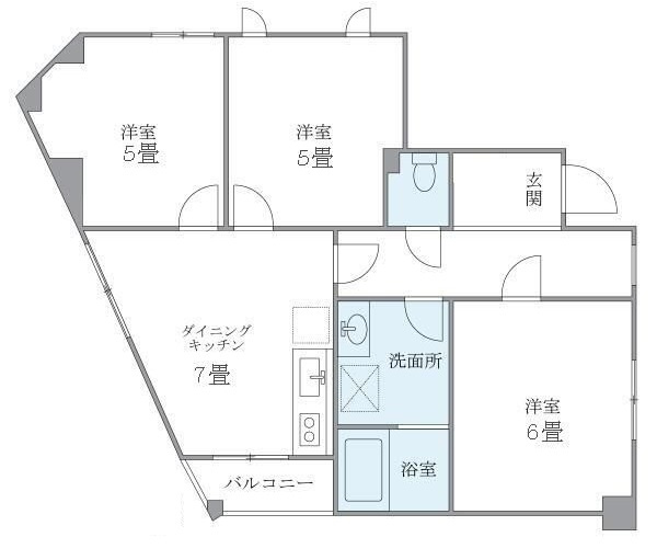 西落合ハウスの間取り|間取りです。