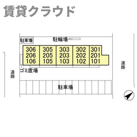 第８須賀ハイツの区画図
