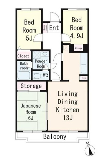 【間取り】 | エーデルハイム原宿 | ファミリーに人気な３ＬＤＫのお部屋です！