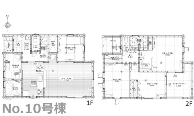 廿日市市地御前北３丁目　新築一戸建ての間取り