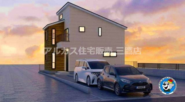 三鷹市井口5丁目 中央線 武蔵境駅 新築戸建の外観パース