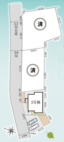 高崎市上中居町の区画図