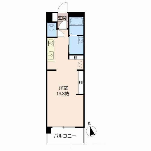 熊本市南区近見３丁目の賃貸マンションの間取り