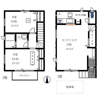 中町４丁目準貸家の間取り