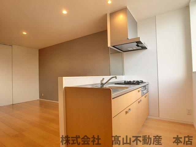宗像市光岡のアパートのキッチン