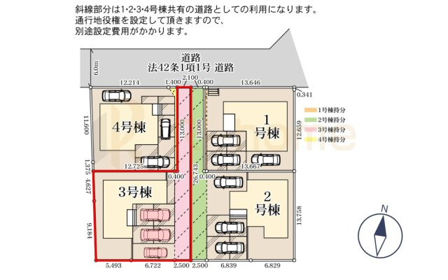 ひたちなか市中根9期　新築戸建て　3号棟の区画図|大きなお買い物だからこそ、メリット・デメリットを伝えさせて頂きます。
R-homeにお任せください♪