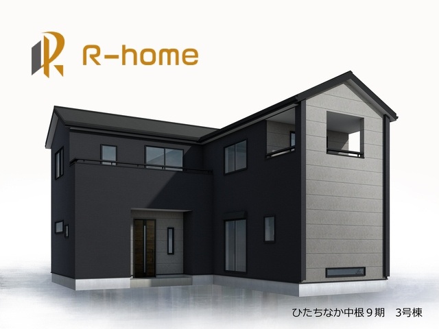 ひたちなか市中根9期　新築戸建て　3号棟の外観パース|2026年9月完成予定！近隣の同仕様完成物件をご見学いただけます♪