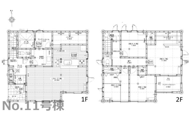 廿日市市地御前北３丁目　新築一戸建ての間取り