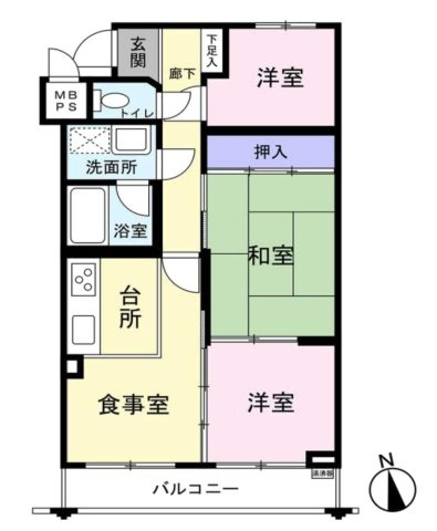 ライオンズマンション戸塚町の間取り