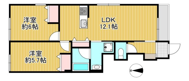 エトワール東越谷の間取り