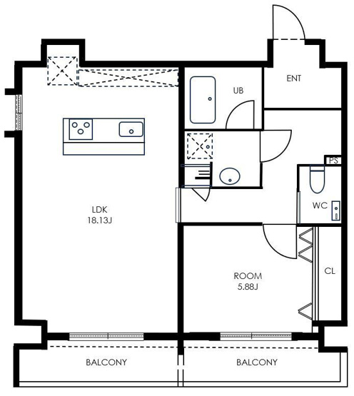 【間取り】 | Re+Nudgeone.大橋