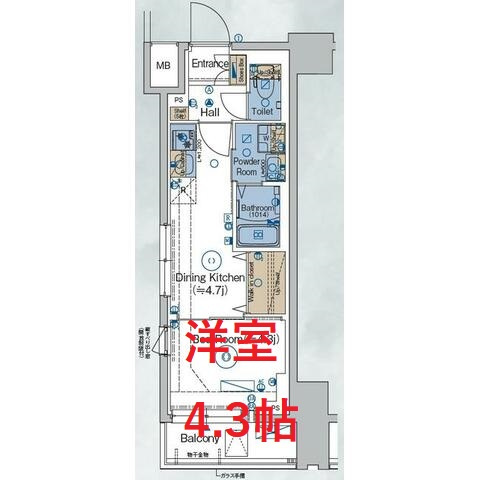 【間取り】 | ガリシアレジデンス品川パークサイド