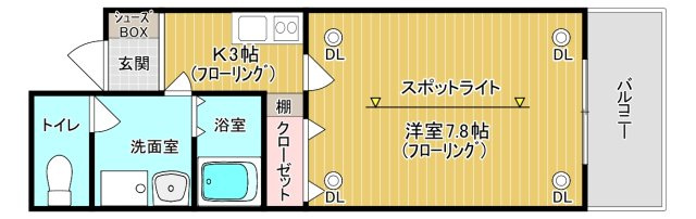 大阪市北区浪花町の賃貸マンションの間取り
