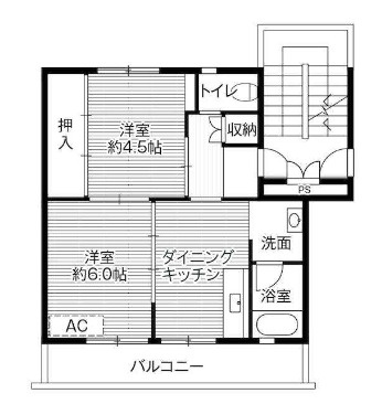 ビレッジハウス境港第三2号棟の間取り