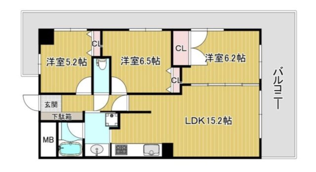 クレール諏訪ノ森マリーニアの間取り