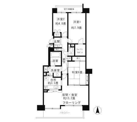 パークハイム神戸熊内町の間取り