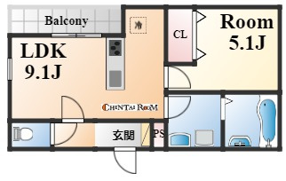 （仮称）D－room花隈町の間取り