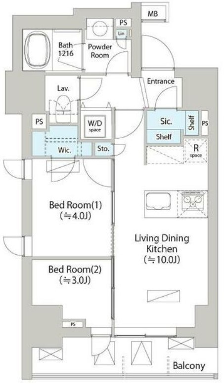 バウスフラッツ日本橋馬喰町の間取り
