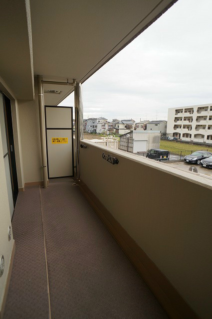アグラード長岡京のバルコニー