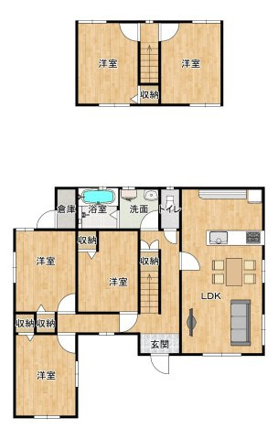 大字小野田中古一戸建て①の間取り