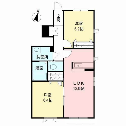 熊本市南区田井島３丁目のアパートの間取り