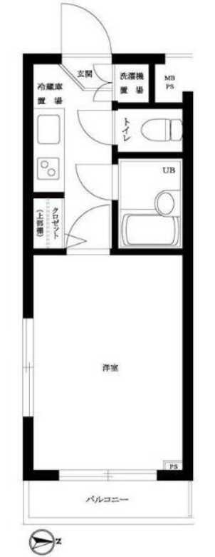 ルーブル三軒茶屋　分譲賃貸　敷金0　オートロックの間取り