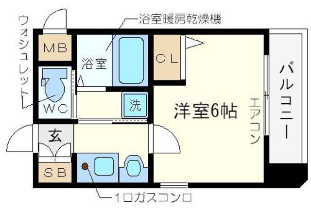 エステムコート難波センチュリオの間取り|エステムコート難波センチュリオ　間取り