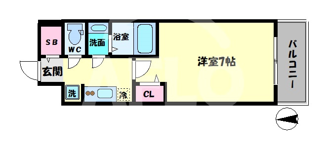 ファステートNAMBA華月の間取り|ファステートNAMBA華月　間取り
